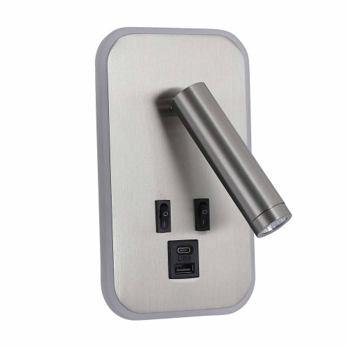 Aplique Led Níquel con Usb Tanik - Aplique led - UKUKHOME.com