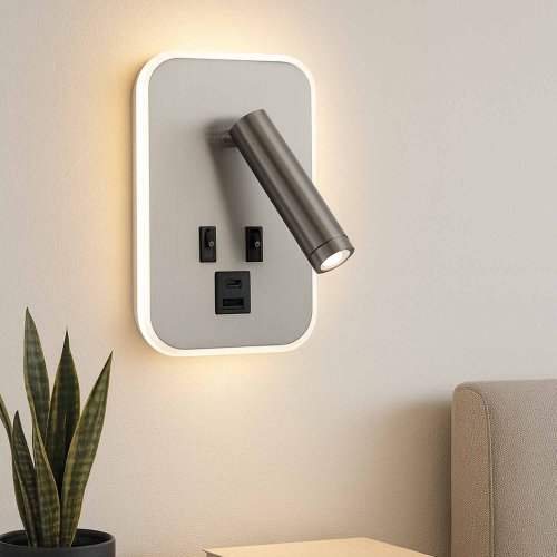 Aplique Led Níquel con Usb Tanik - Aplique led - UKUKHOME.com