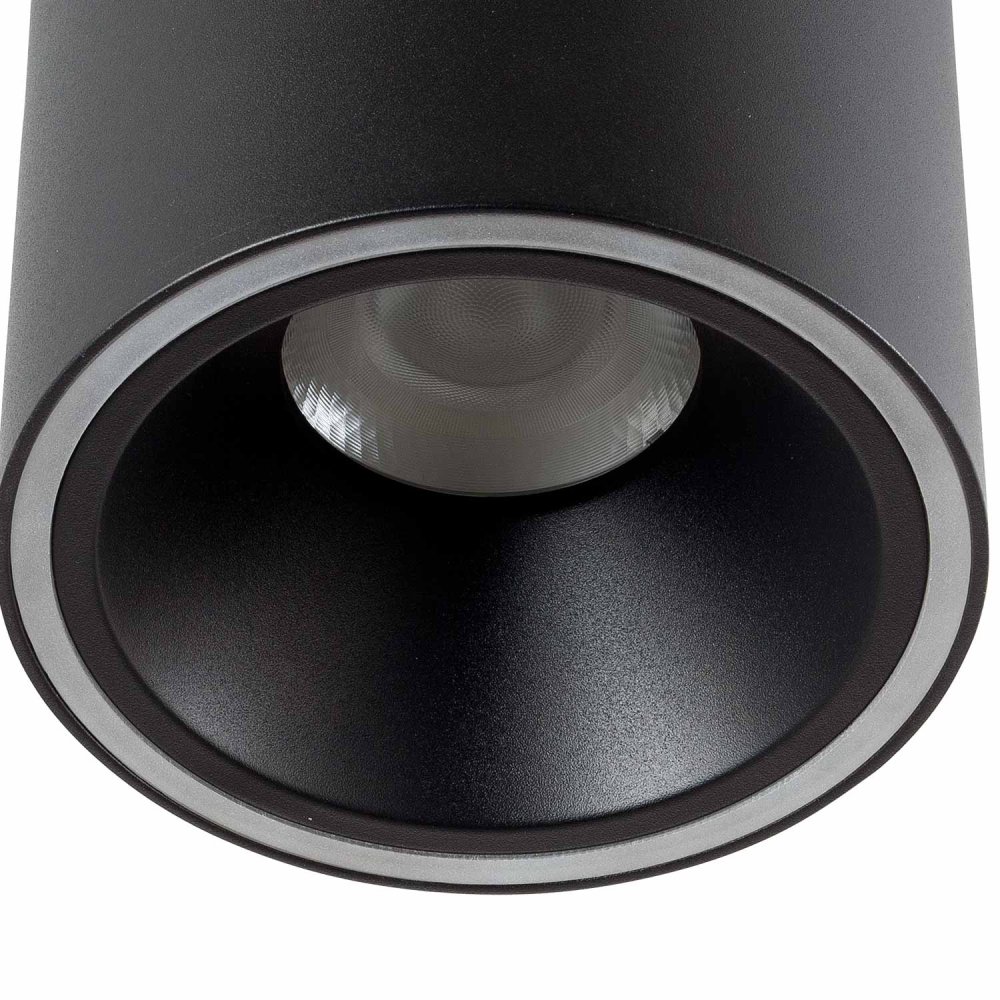 Foco Led de Superficie Cilíndrico Ø9Cm color Negro Trent - Foco led de superficie - UKUKHOME.com