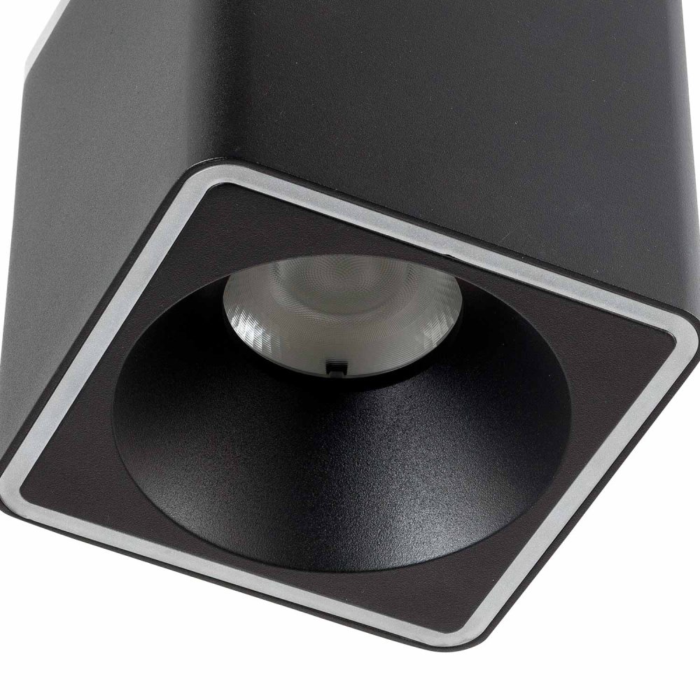 Foco Led de Superficie Cuadrado 9X9Cm color Negro Rouk - Foco led de superficie - UKUKHOME.com