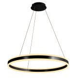 Lámpara de techo LED Zirka negra de Ø80 cm, gran plafón circular negro LED