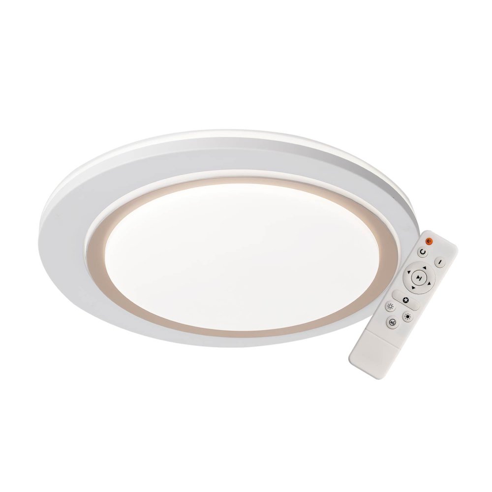 Plafón Led Regulable 53W Ø50Cm color Blanco y Dorado Bakar - Plafón led - UKUKHOME.com