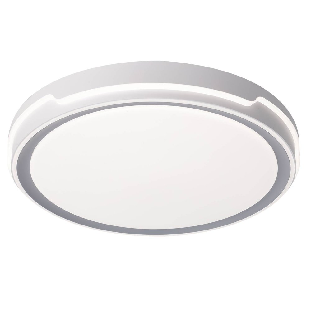 Plafón Led Regulable 53W Ø50Cm color Blanco y Plateado Silver - Plafón led - UKUKHOME.com