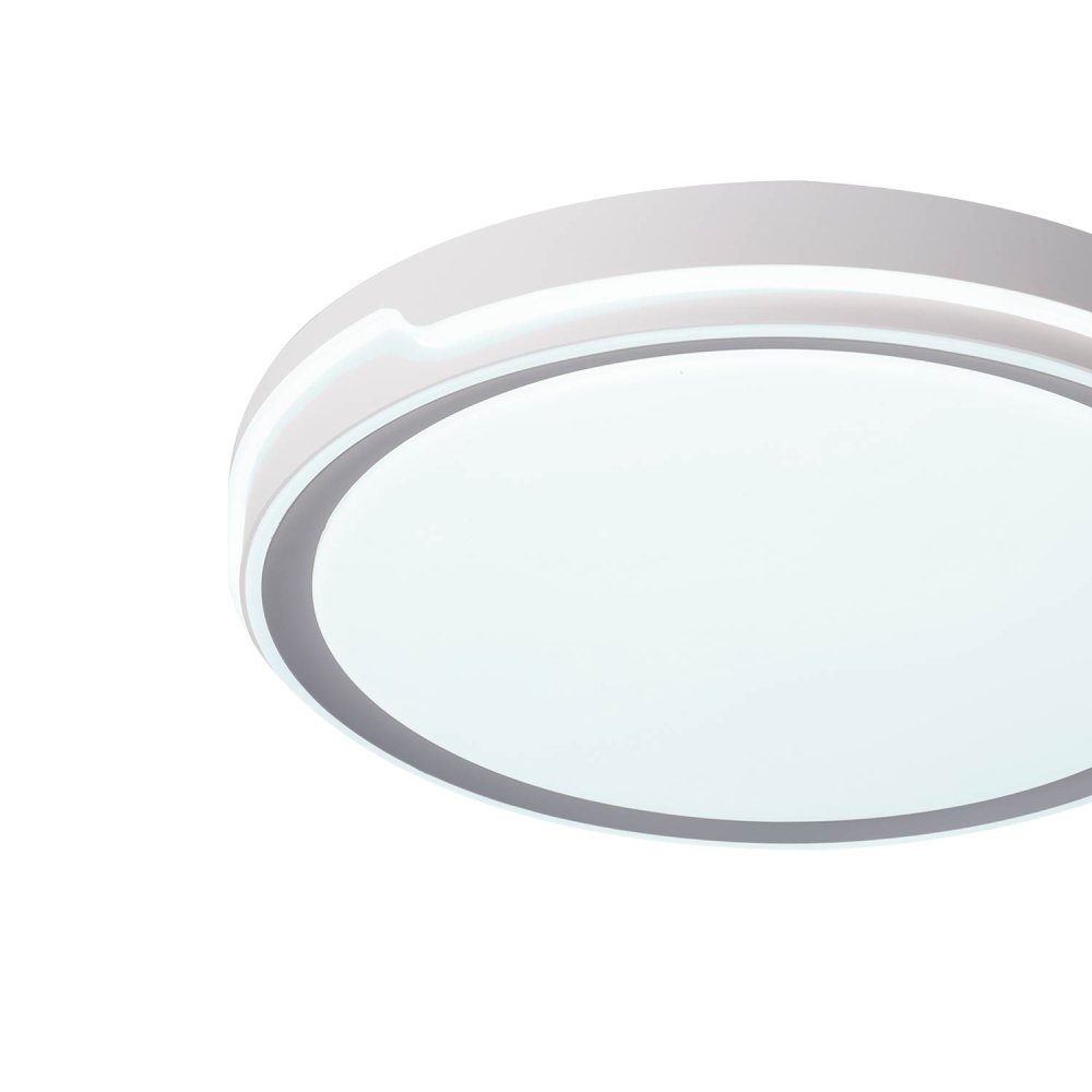 Plafón Led Regulable 53W Ø50Cm color Blanco y Plateado Silver - Plafón led - UKUKHOME.com