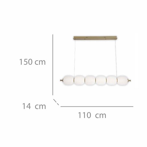 Lámpara de Techo Led 6 Tulipas Odra - Lámpara de techo - UKUKHOME.com