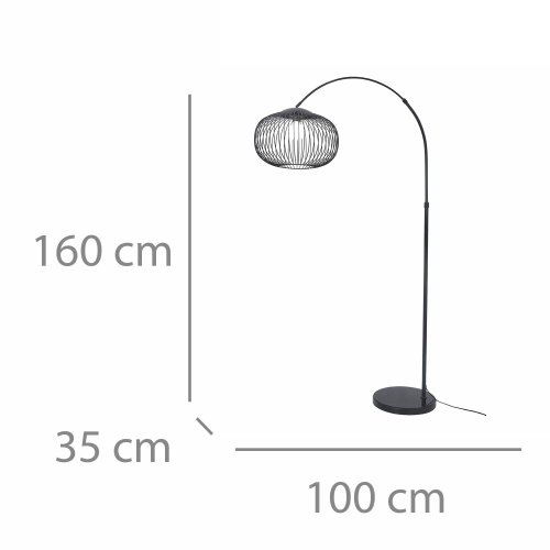 Lámpara de Pie Aris 1 Luz color Negro - Lámpara de pie - UKUKHOME.com