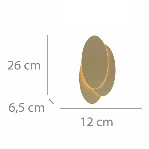 Aplique Led Decorativo Dorado Rumy - Aplique led - UKUKHOME.com