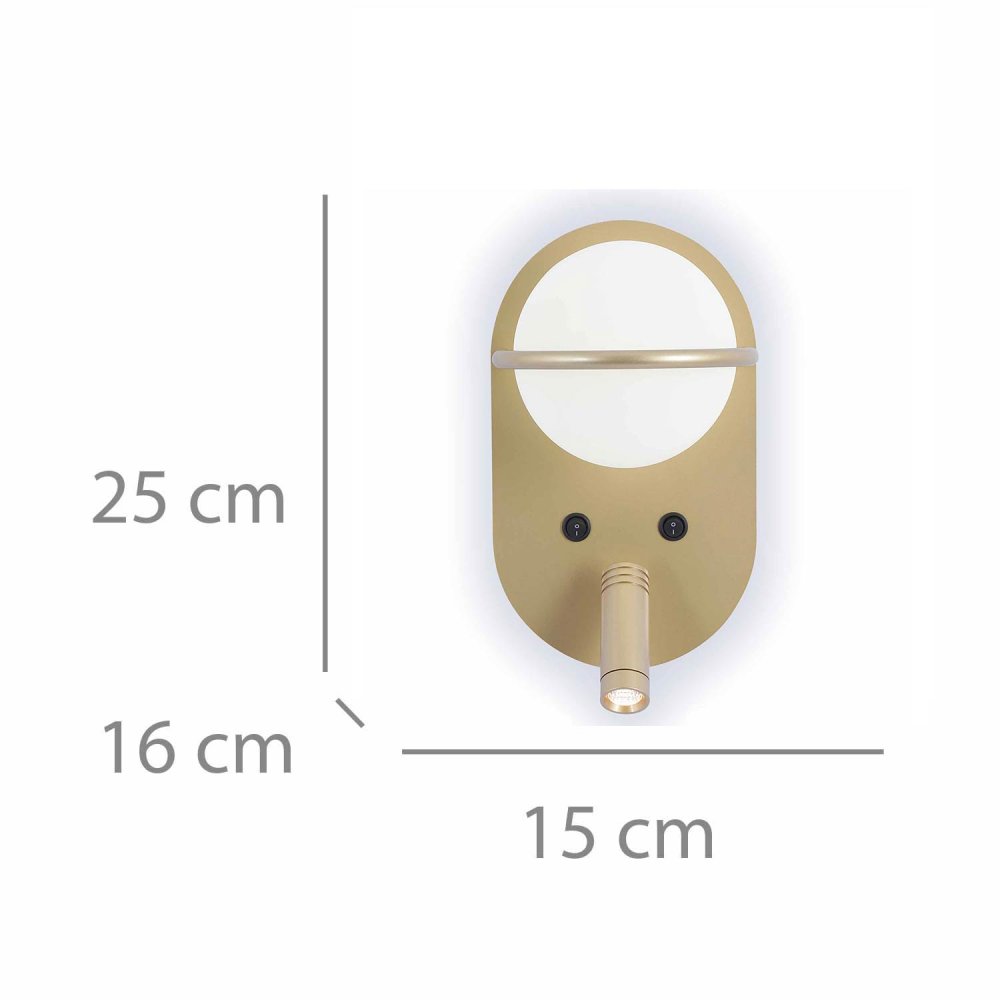 Aplique Led Decorativo Dorado Astron - Aplique led - UKUKHOME.com