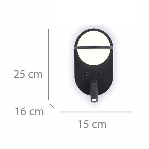 Aplique Led Decorativo Negro Astron - Aplique led - UKUKHOME.com