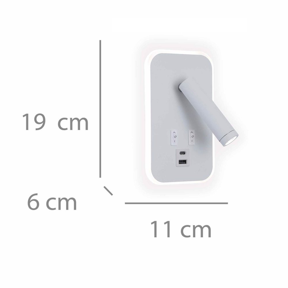 Aplique Led Blanco con Usb Tanik - Aplique led - UKUKHOME.com