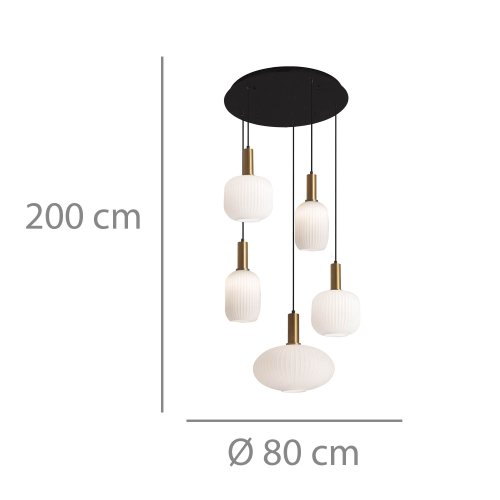 Lámpara de Techo 5 Luces Bruma - Lámpara de techo - UKUKHOME.com