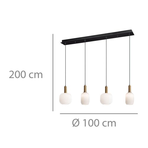 Lámpara de Techo 4 Luces Bruma - Lámpara de techo - UKUKHOME.com