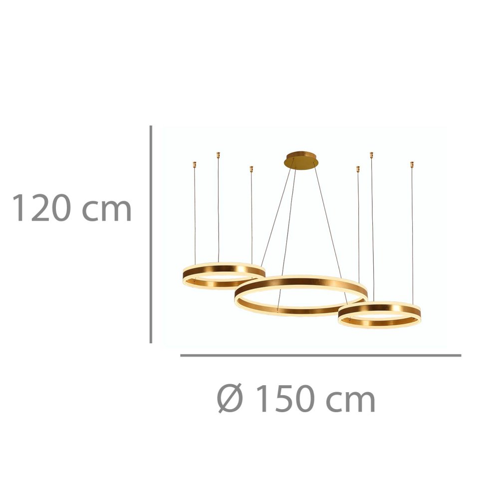 Lámpara de Techo Led Dorada Ø80Cm Zirka - Lámpara de techo - UKUKHOME.com