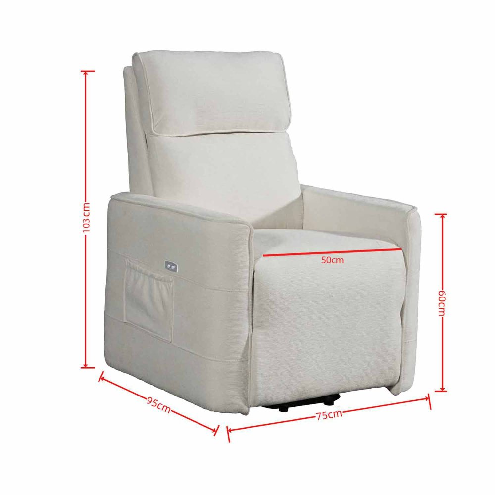 Sillón Relax Eléctrico Power Lift Gris - Comodidad Asistida UKUKHOME