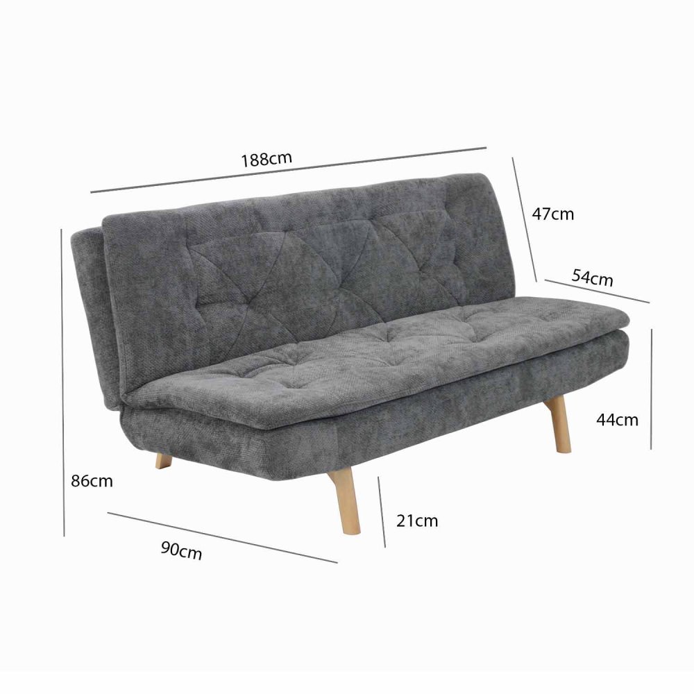 Sofá cama Atlas Gris Marengo elegante | Ukukhome