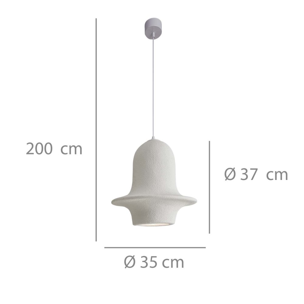 Lámpara Colgante 1 LUZ ZEUS Ø35CM RESINA COLO | Eskriss
