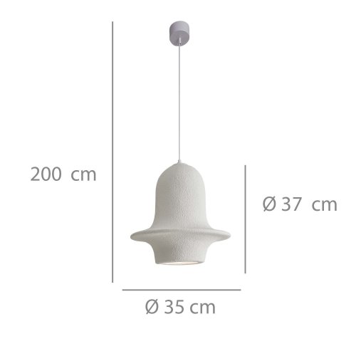 Lámpara Colgante 1 LUZ ZEUS Ø35CM RESINA COLO | Eskriss