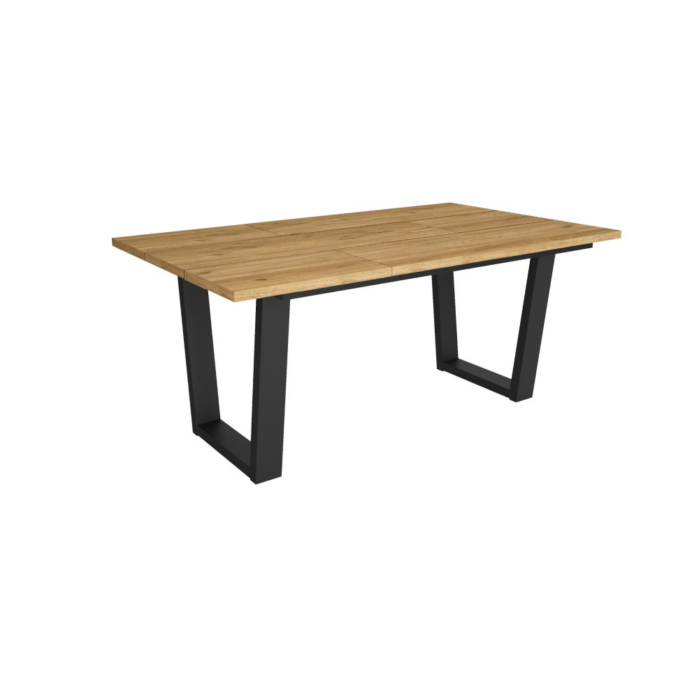 MESA COMEDOR FIJA 167X90X74 CM 8 COMENSALES PATAS U INDUSTRIAL ROBLE