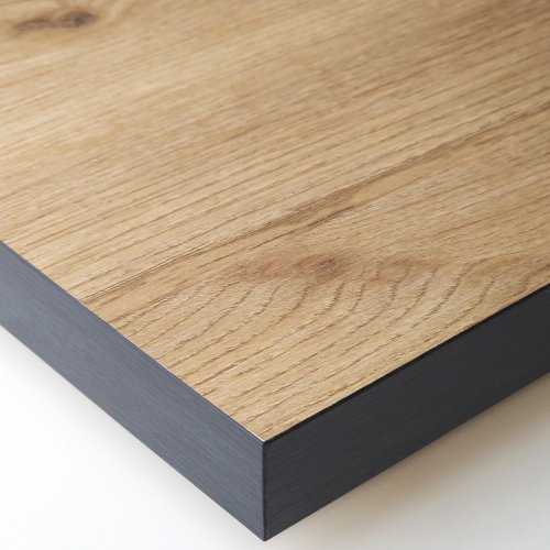 MESA COMEDOR FIJA 194X90X74 CM 10 COMENSALES PATAS X INDUSTRIAL ROBLE NEGRO