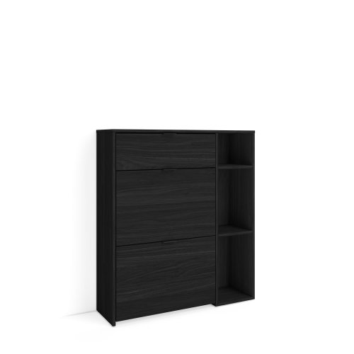 Zapatero Recibidor 90 cm Negro | 10 Pares | Puertas Abatibles