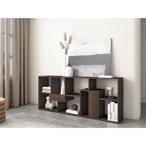 Librería Estantería 162 cm Roble Oscuro | Multiposición