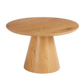 Mesa redonda efecto madera