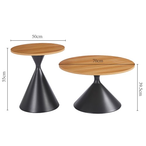Medidas: Ø70 x 39,5 cm y Ø50 x 55 cm