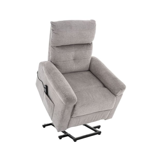 Sillón relax eléctrico tapizado gris 2
