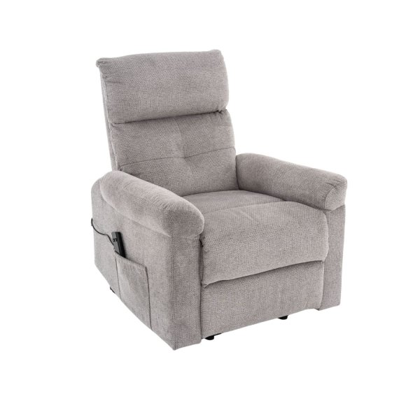 Sillón relax eléctrico tapizado gris