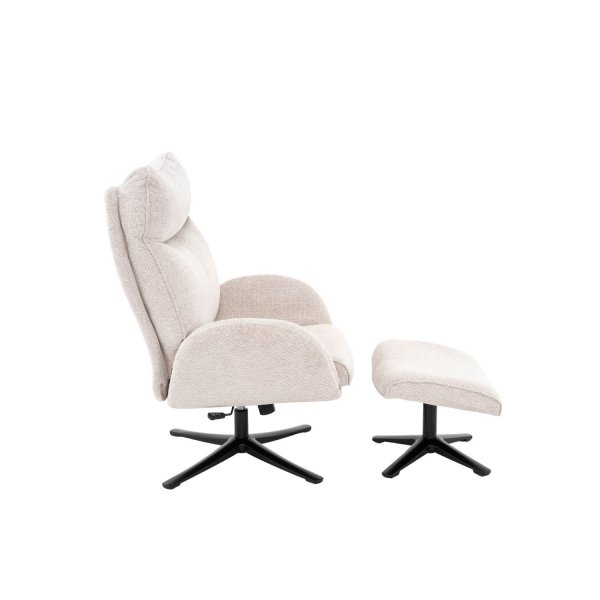 Sillón relax con reposapiés color arena – vista principal 2