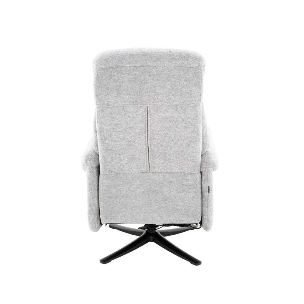 Sillón relax eléctrico gris claro – vista trasera