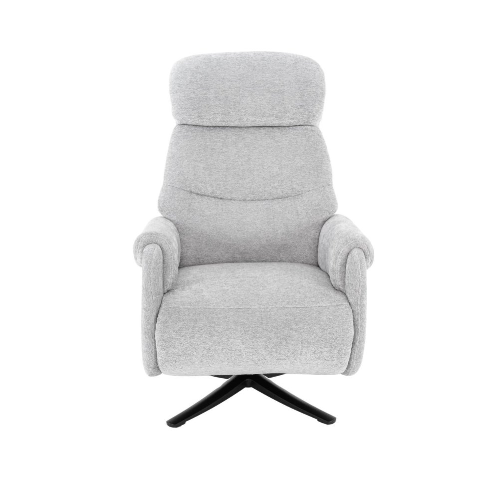Sillón relax eléctrico gris claro – vista frontal