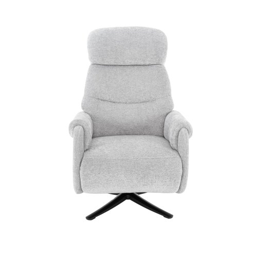 Sillón relax eléctrico gris claro – vista frontal