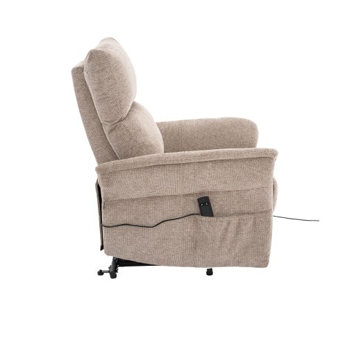 Sillón relax eléctrico marrón reclinable – vista lateral