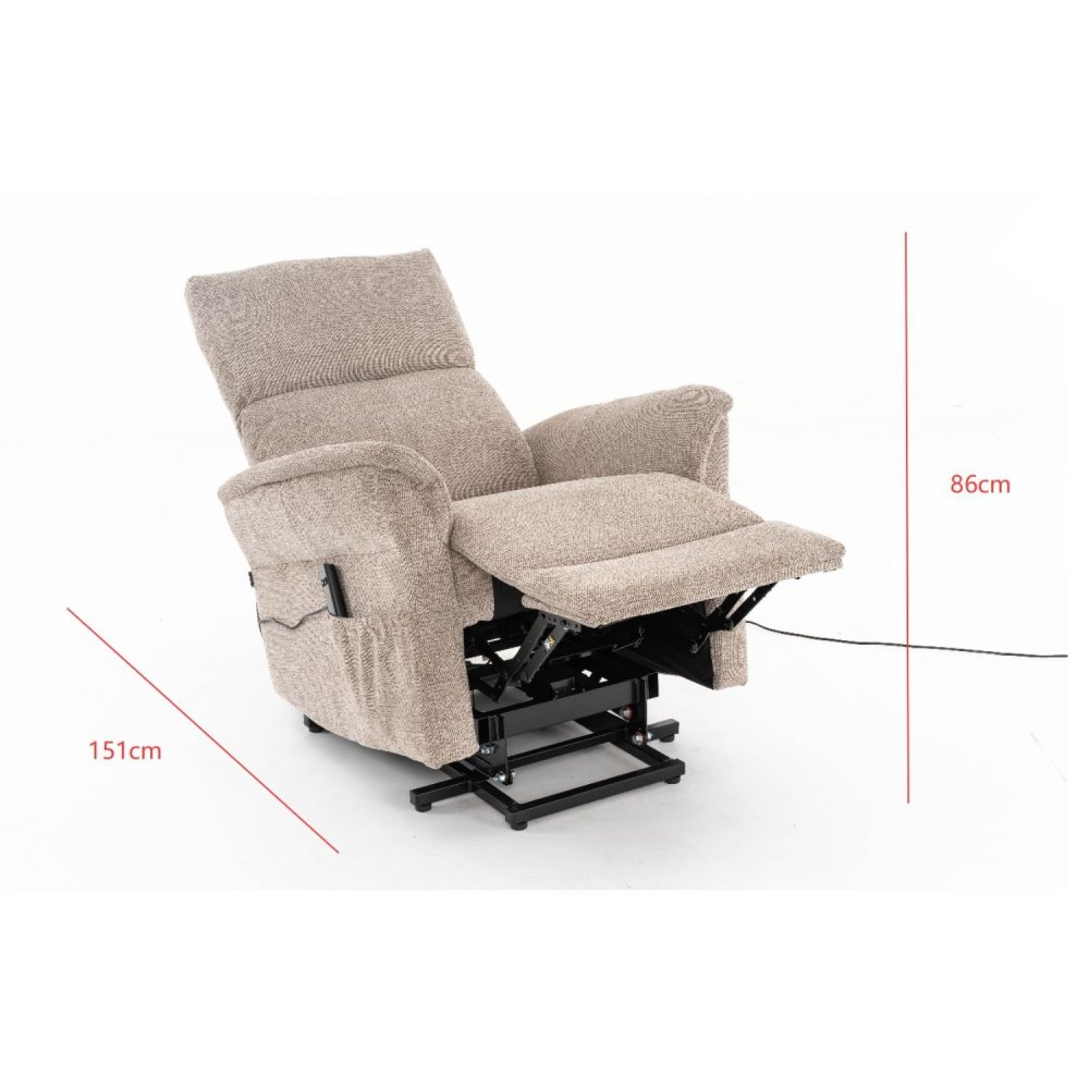 Sillón relax eléctrico marrón reclinable – medidas reclinable
