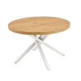 Mesa extensible madera con pata marfil – vista principal