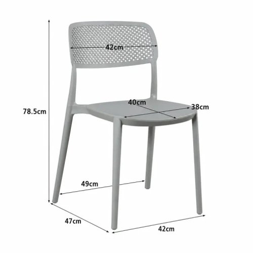 Silla Exterior Apilable Naia Gris | Ukukhome