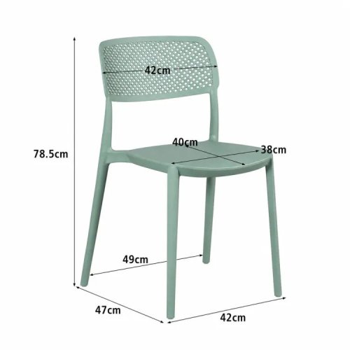 Silla Exterior Apilable Naia Verde Kale | Ukukhome