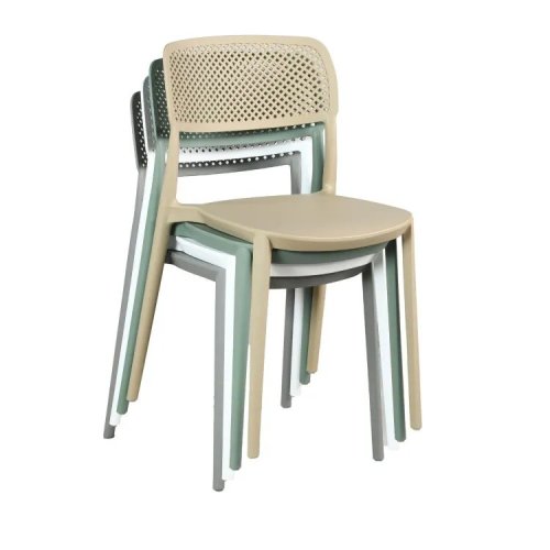 Silla Exterior Apilable Naia Blanca | Ukukhome