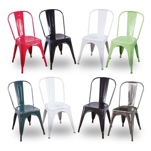 CHAISE LANK INDUSTRIELLE BLANCHE - Chaise Tólix 