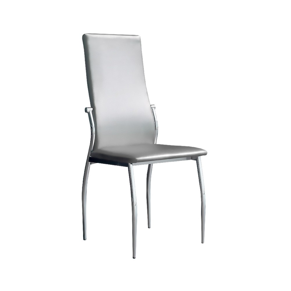 CHAISE TAPISSÉE BOSTON ARGENT - Chaises 