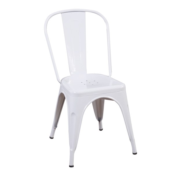 CHAISE LANK INDUSTRIELLE BLANCHE - Chaise Tólix 