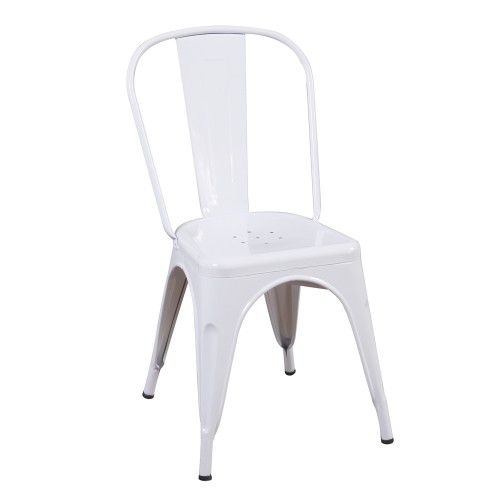 CHAISE LANK INDUSTRIELLE BLANCHE - Chaise Tólix 
