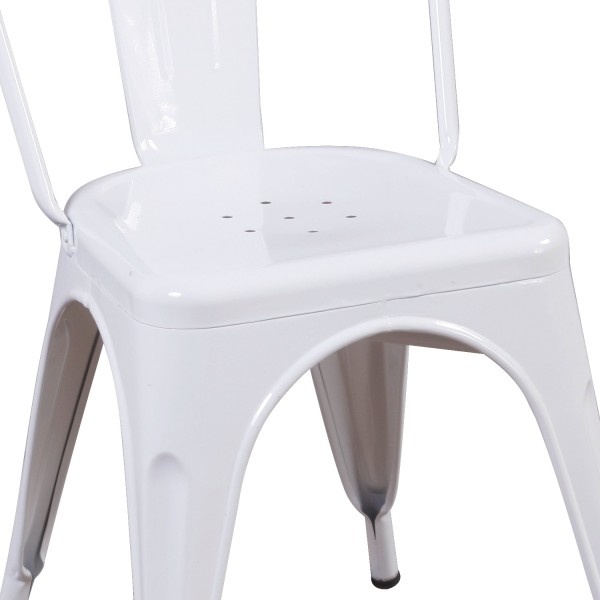 CHAISE LANK INDUSTRIELLE BLANCHE - Chaise Tólix  2