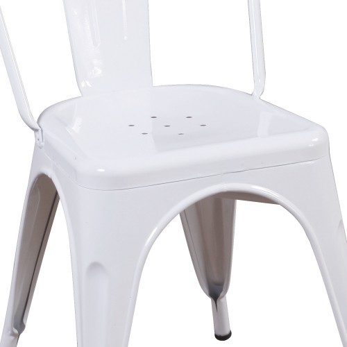 CHAISE LANK INDUSTRIELLE BLANCHE - Chaise Tólix 