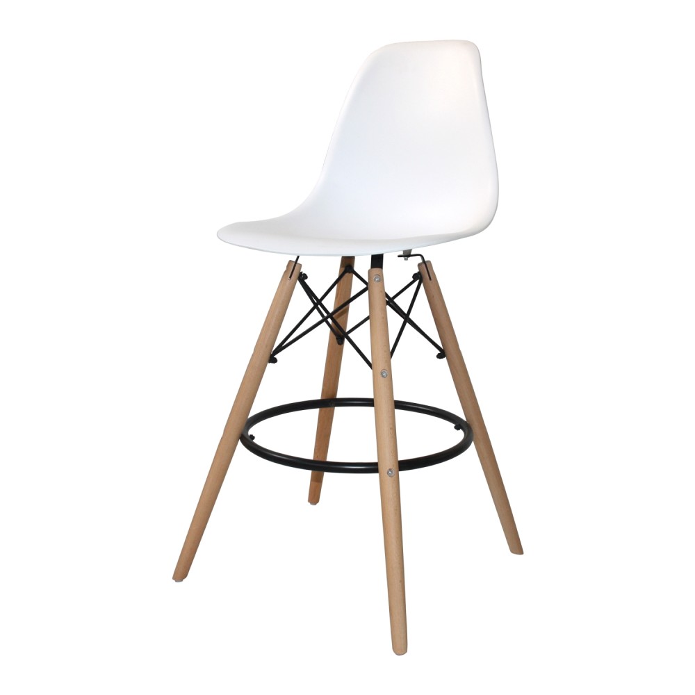 PACK 4 TABOURETS TOWER WOOD BLANC - Chaise Tower 