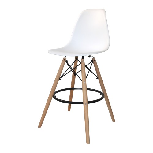 PACK 4 TABOURETS TOWER WOOD BLANC - Chaise Tower 