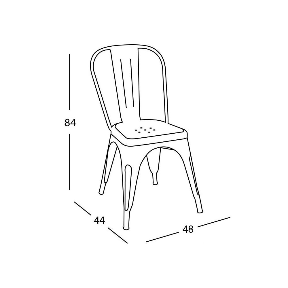 CHAISE LANK INDUSTRIELLE  JAUNE - Chaise Tólix 