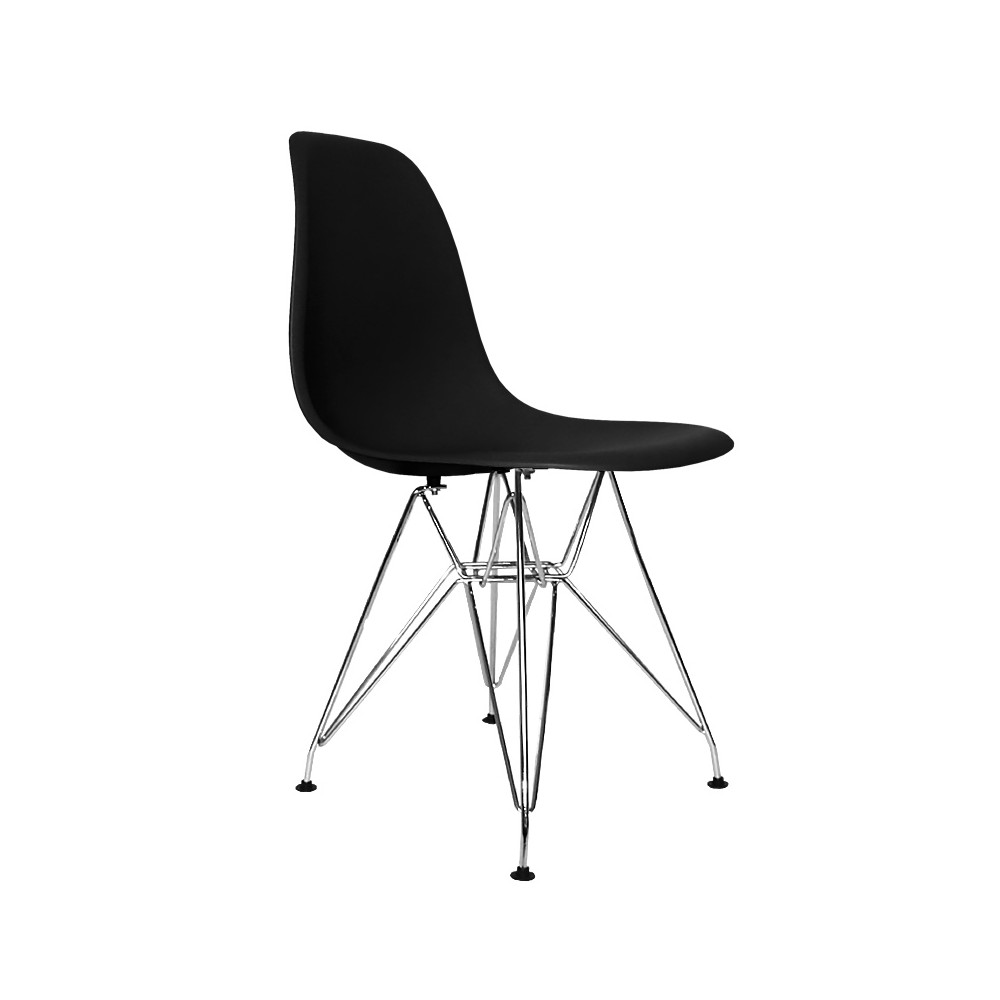 PACK 4 BLACK TOWER CHROME CHAIRS EXTRA QUALITY - Chaise Tower 