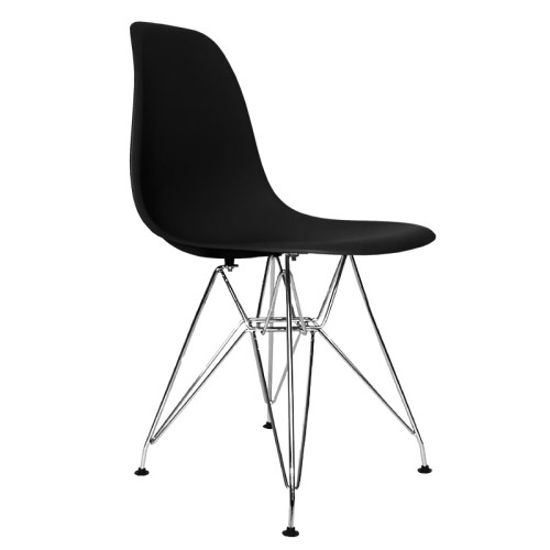 PACK 4 BLACK TOWER CHROME CHAIRS EXTRA QUALITY - Chaise Tower 